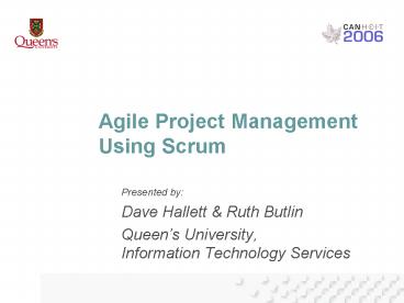 Agile Project Management Using Scrum