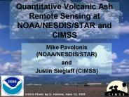 Quantitative Volcanic Ash Remote Sensing at NOAANESDISSTAR and CIMSS