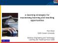 elearning strategies for maximising learning and teaching opportunities PowerPoint PPT Presentation
