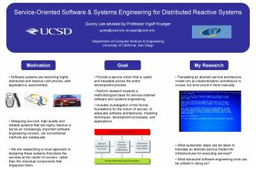 ServiceOriented Software