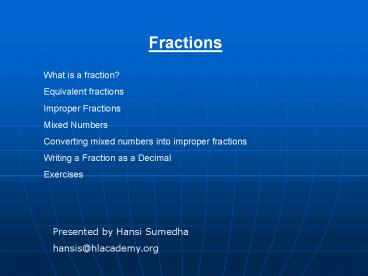 Fractions