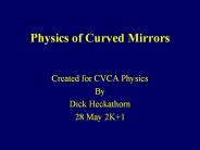 Physics of Curved Mirrors