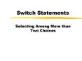 Switch Statements PowerPoint PPT Presentation