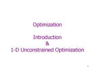 Optimization Introduction