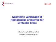 Geometric Landscape of Homologous Crossover for Syntactic Trees