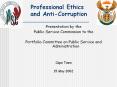 Professional Ethics and Anti-Corruption PowerPoint PPT Presentation