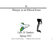 9' Hunger as an Ethical Issue
