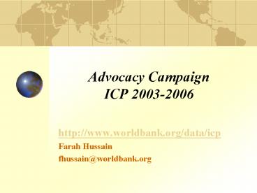 Advocacy Campaign ICP 2003-2006