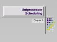 Uniprocessor Scheduling PowerPoint PPT Presentation