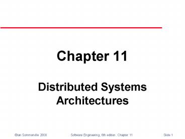 Distributed Systems Architectures presentation | free to view