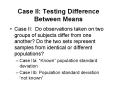 Case II: Testing Difference Between Means PowerPoint PPT Presentation