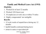 Family and Medical Leave Act (1993)