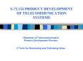 S-72.124 PRODUCT DEVELOPMENT OF TELECOMMUNICATION SYSTEMS PowerPoint PPT Presentation