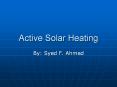 Active Solar Heating PowerPoint PPT Presentation