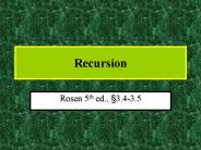 Recursion