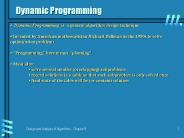 Dynamic Programming