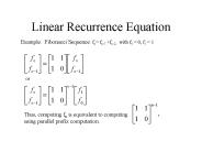 Linear Recurrence Equation