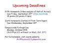 Upcoming Deadlines PowerPoint PPT Presentation