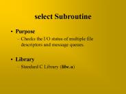 select Subroutine