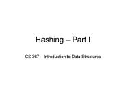Hashing Part I