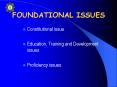FOUNDATIONAL ISSUES PowerPoint PPT Presentation