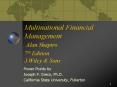 Multinational Financial Management Alan Shapiro 7th Edition J.Wiley PowerPoint PPT Presentation