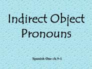 Indirect Object Pronouns