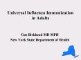Universal Influenza Immunization in Adults PowerPoint PPT Presentation