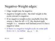 Negative-Weight edges: