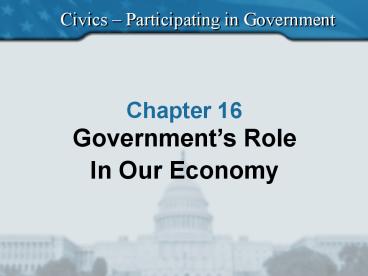 Civics Participating in Government
