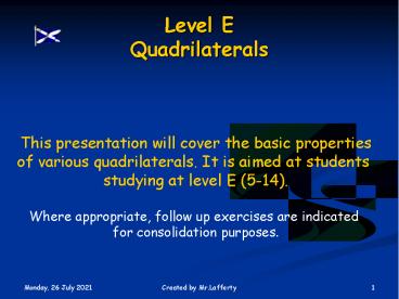 Level E Quadrilaterals