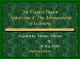 Sir Francis Bacon Aphorisms PowerPoint PPT Presentation