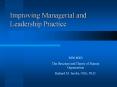 Improving Managerial and Leadership Practice PowerPoint PPT Presentation