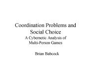Coordination Problems and Social Choice