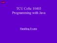 TCU CoSc 10403 Programming with Java PowerPoint PPT Presentation