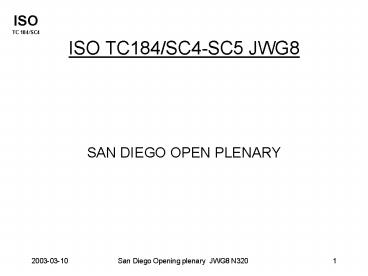 ISO TC184SC4SC5 JWG8