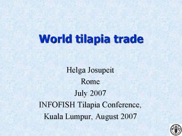 World tilapia trade