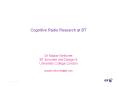 Cognitive Radio Research at BT PowerPoint PPT Presentation