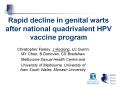 Rapid decline in genital warts after national quadrivalent HPV vaccine program PowerPoint PPT Presentation