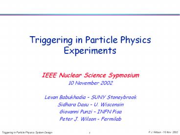 Triggering%20in%20Particle%20Physics%20Experiments