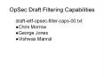 OpSec Draft Filtering Capabilities PowerPoint PPT Presentation