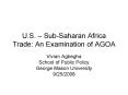 U'S' SubSaharan Africa Trade: An Examination of AGOA PowerPoint PPT Presentation
