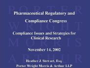 Pharmaceutical Regulatory and Compliance Congress