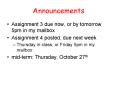 Announcements PowerPoint PPT Presentation