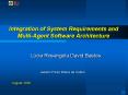 Integration of System Requirements and MultiAgent Software Architecture PowerPoint PPT Presentation