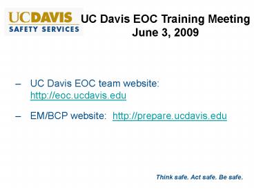 UC Davis EOC team website: http:eoc'ucdavis'edu