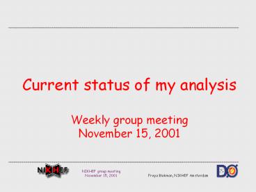 NIKHEF group meeting