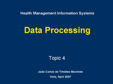 Data Processing