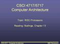 CSCI 4717/5717 Computer Architecture PowerPoint PPT Presentation