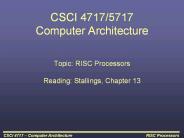 CSCI 4717/5717 Computer Architecture